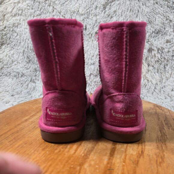 Koolaburra by Ugg Toddler Kid Sz 10 Sherpa Lined Pink Suede Winter Slip On Boots - Picture 5 of 11